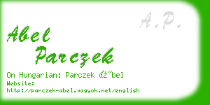 abel parczek business card